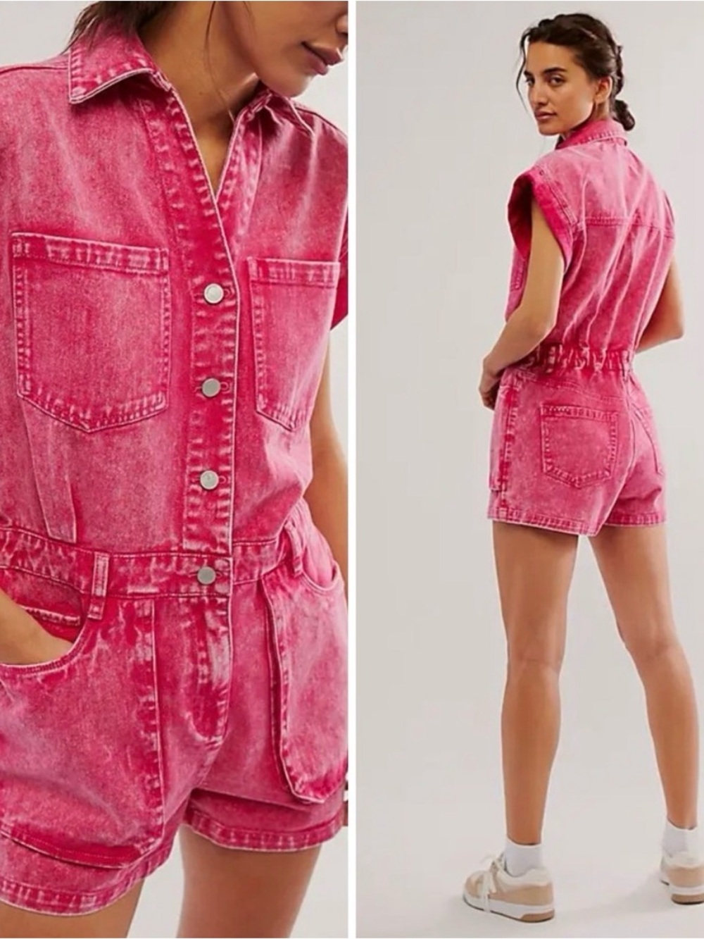 BLANKNYC Romper in Icicle Strawberry - NWT and Size Small